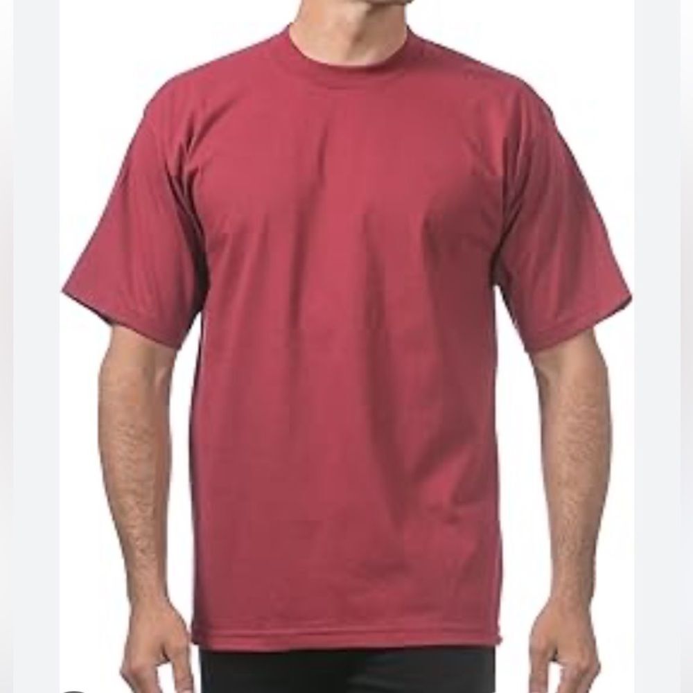 Perk Men's Burgundy Red 100% Pima Cotton Short Sleeve Crew Neck Tee T Shirt 2XL